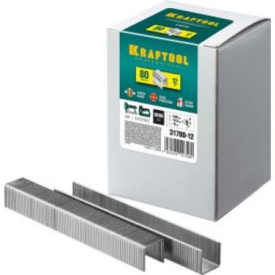 KRAF-31780-12 Скобы для степлера 12 мм, 5000 шт. 31780-12 KRAFTOOL