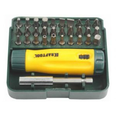 KRAF-26142-H32 Набор бит с отверткой 26142-H32 KRAFTOOL