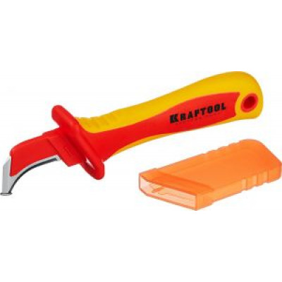 KRAF-45400 Нож электрика диэлектрический KN-7, с "пяткой", изогнутый 45400 KRAFTOOL