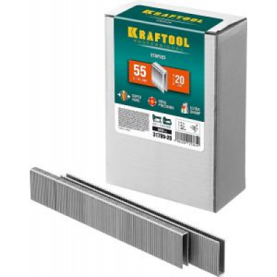KRAF-31789-20 Скобы для степлера узкие, 20 мм, 5000 шт. 31789-20 KRAFTOOL