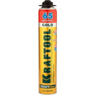 KRAF-41194 Пена монтажная пистолетная KraftFlex GOLD PRO 65 41194 KRAFTOOL