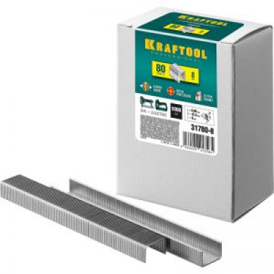 KRAF-31780-8 Скобы для степлера 8 мм, 5000 шт. 31780-8 KRAFTOOL