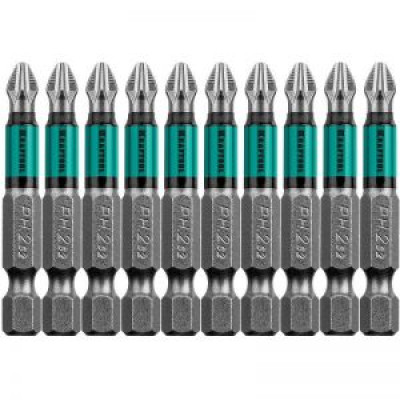 KRAF-26122-2-50-10 Биты Optimum Line, PH2, 50 мм, тип хвостовика E 1/4", 10 шт. 26122-2-50-10 KRAFTOOL