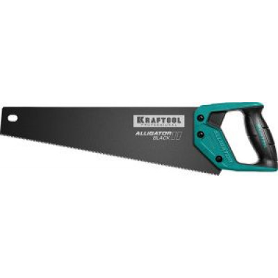 KRAF-15205-55 Ножовка для точного реза "Alligator BLACK", 550 мм, 11 TPI 3D зуб 15205-55 KRAFTOOL