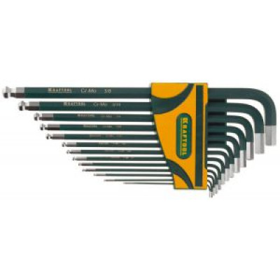 KRAF-27444-H13 Набор ключей имбусовых удлиненных INDUSTRIE SAE 27444-H13 KRAFTOOL