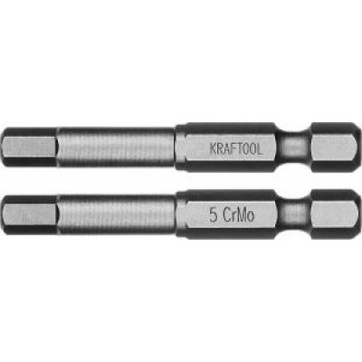 KRAF-26127-5-50-2 Биты "X-DRIVE" торсионные кованые, обточенные HEX5, 50мм, 2шт. 26127-5-50-2 KRAFTOOL