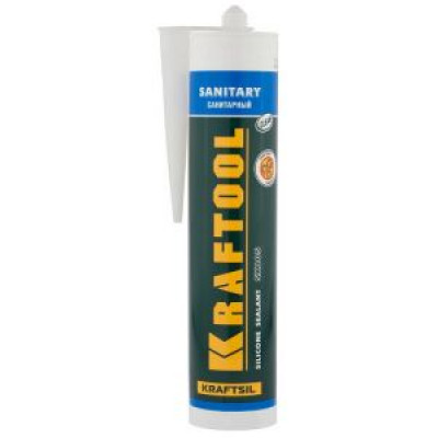 KRAF-41255-2 Герметик силиконовый санитарный SX105 KRAFTSIL "SANITARY" 41255-2 KRAFTOOL