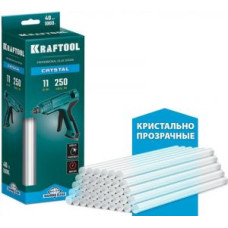 Стержни клеевые 40 шт., 1 кг, 11 x 250 мм (11-12 мм), кристально прозрачные KRAFTOOL 06846-40 Стержни клеевые 40 шт., 1 кг, 11 x 250 мм (11-12 мм), кристально прозрачные KRAFTOOL 06846-40