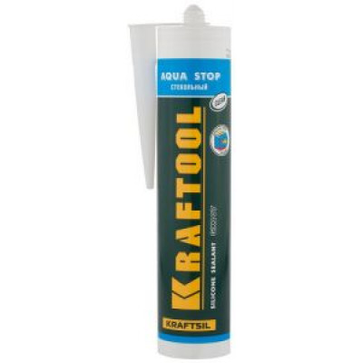 KRAF-41256-2 Герметик силиконовый стекольный GX107 KRAFTSIL "AQUA STOP" 41256-2 KRAFTOOL