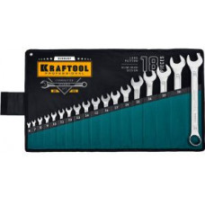 KRAF-27079-H18_z01 Набор комбинированных гаечных ключей 18 шт, 6 - 32 мм 27079-H18_z01 KRAFTOOL KRAF-27079-H18_z01 Набор комбинированных гаечных ключей 18 шт, 6 - 32 мм 27079-H18_z01 KRAFTOOL