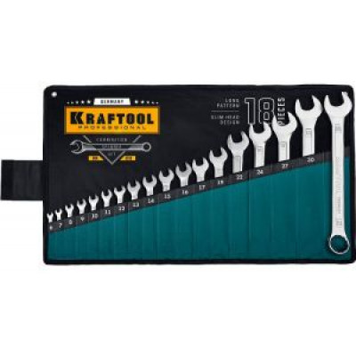 KRAF-27079-H18_z01 Набор комбинированных гаечных ключей 18 шт, 6 - 32 мм 27079-H18_z01 KRAFTOOL KRAF-27079-H18_z01 Набор комбинированных гаечных ключей 18 шт, 6 - 32 мм 27079-H18_z01 KRAFTOOL